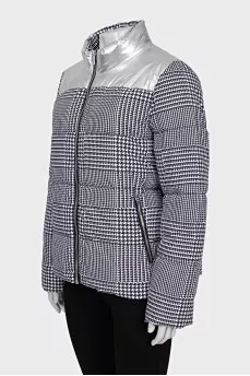 Down jacket with silver trim