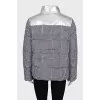 Down jacket with silver trim