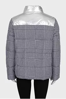 Down jacket with silver trim