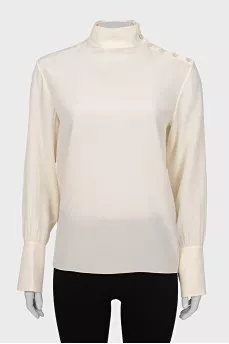 Loose fit blouse with buttons