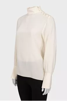 Loose fit blouse with buttons