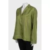 Silk shirt with contrast stitching