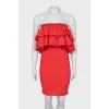 Bodycon dress with removable decoration