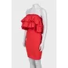 Bodycon dress with removable decoration