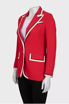 Fitted jacket with contrast trim