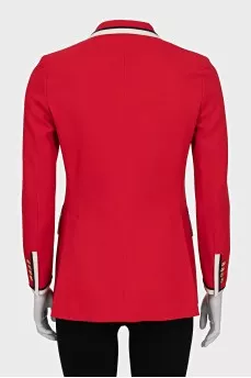 Fitted jacket with contrast trim