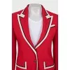 Fitted jacket with contrast trim