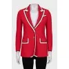 Fitted jacket with contrast trim