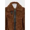 Audrey eco-fur sheepskin coat
