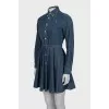 Fitted denim dress with buttons