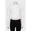 Cropped white cardigan with tag
