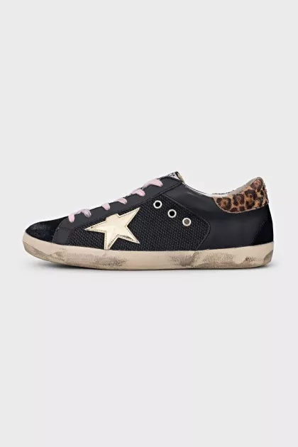 Men's Black Super-Star Sneakers