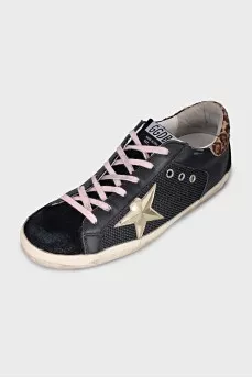 Men's Black Super-Star Sneakers