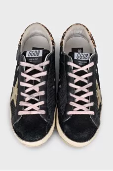 Men's Black Super-Star Sneakers