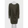 Green loose-fitting dress