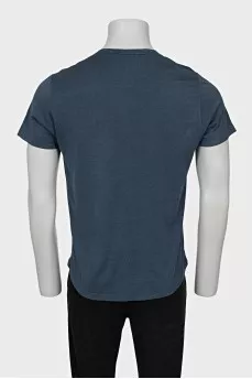 Men's straight blue t-shirt