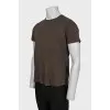 Men's Brown Straight Fit T-Shirt
