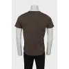 Men's Brown Straight Fit T-Shirt