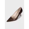 Brown stiletto pumps