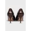 Brown stiletto pumps