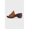 Brown clogs