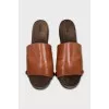 Brown clogs