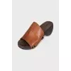 Brown clogs
