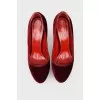 Velvet stilettos