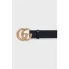 Black GG Marmont Leather Belt