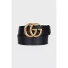 Black GG Marmont Leather Belt