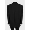 Black jacket with decorated clasp