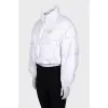 Cropped down jacket with logo