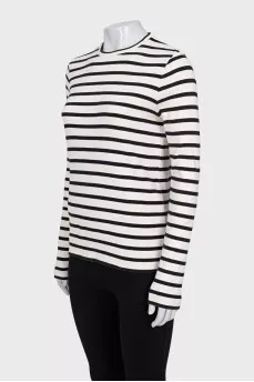 Longsleeve in black and white stripes