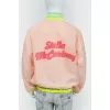 Children's bomber with a logo on the back