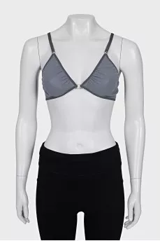 Grey mesh top