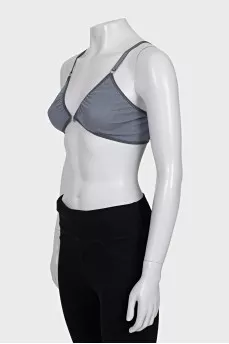 Grey mesh top