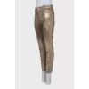Shiny tapered fit jeans