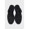 Men's leather boots with fur trim inside
