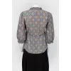 Silk blouse with ruffles