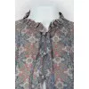 Silk blouse with ruffles