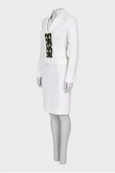 Linen skirt suit