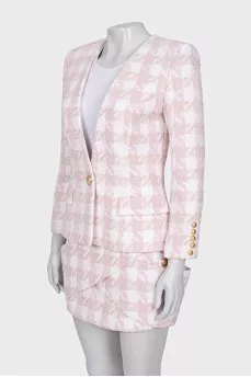 Two-tone skirt suit