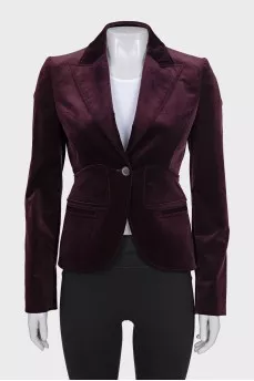 Velvet fitted jacket