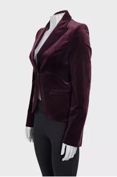 Velvet fitted jacket