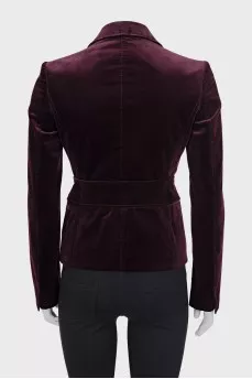 Velvet fitted jacket