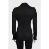 Fitted jacket with one button