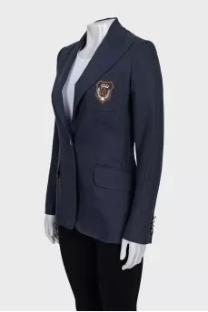 Jacket with embroidered logo
