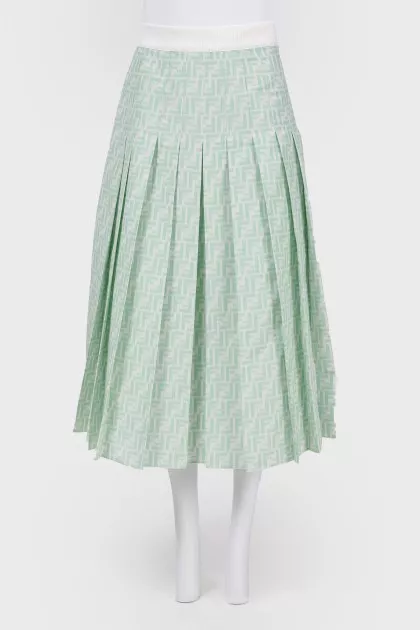 Green skirt in a fold