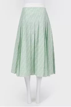 Green skirt in a fold