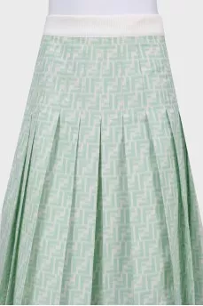 Green skirt in a fold